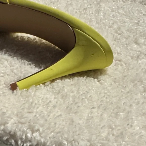 Steve Madden Neon Yellow Open-Toe High Heel Mules - Picture 5 of 5